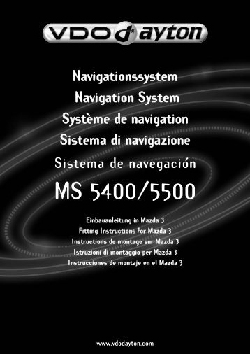 MI Navigationssystem 5400-5500 Mazda 3- D-GB- F- I-E.qxd - jewuwa