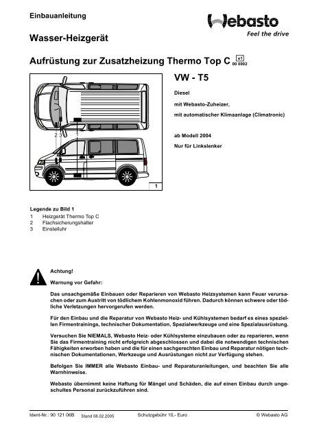 Wasser-Heizgerät Aufrüstung zur Zusatzheizung ... - VW-Bus-T4.de