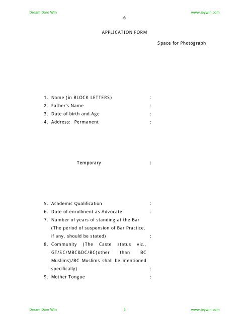 2010 Direct Recruitment of District Judges by Government ... - Jeywin