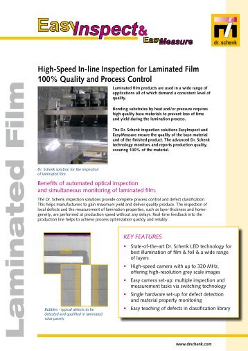 High-Speed In-line Inspection for Laminated Film 100% Quality and ...