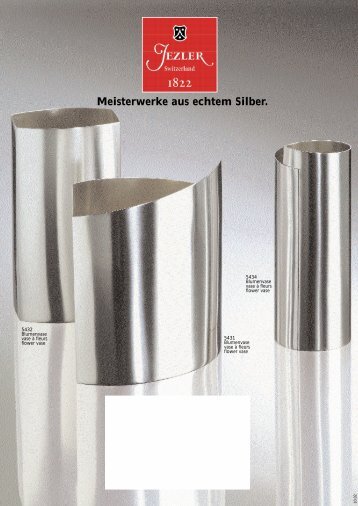 Meisterwerke aus echtem Silber. Boutique - Jezler AG