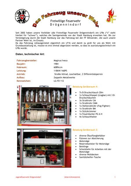 Unser Fahrzeug - Jugendfeuerwehr Drögennindorf