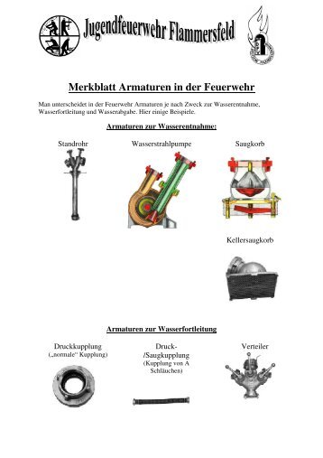 Merkblatt Armaturen in der Feuerwehr