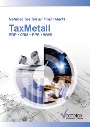 TaxMetall - ERP • PPS • CRM • Warenwirtschaft