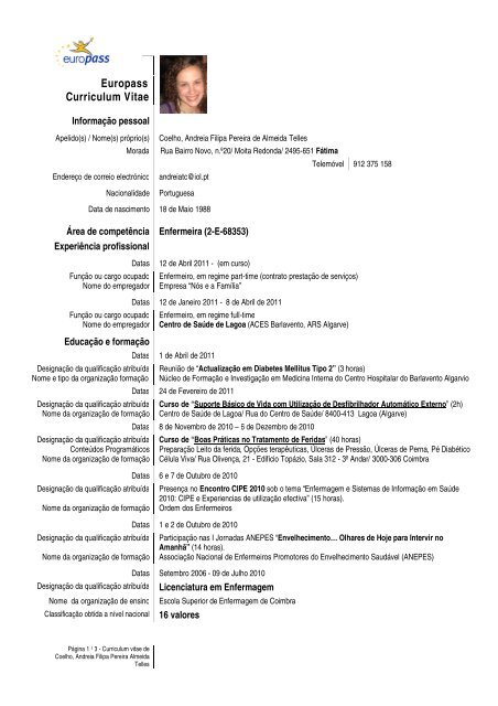 Europass Curriculum Vitae