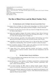 The Rise of Black Power and the Black Panther Party - Freie ...