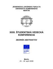 xxviii. študentská vedecká konferencia - Jesseniova lekárska fakulta ...