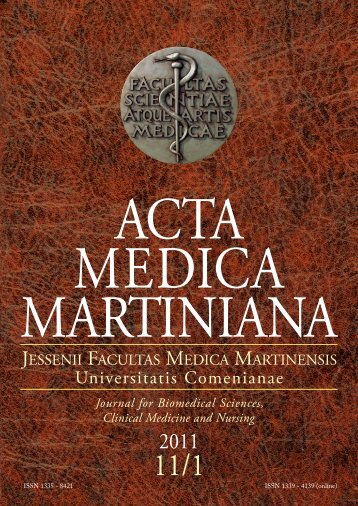 Acta Medica Martiniana - Univerzita Komenského