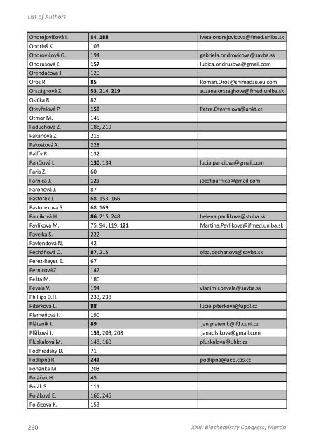 XXII. BIOCHEMICKÝ ZJAZD - Jesseniova lekárska fakulta