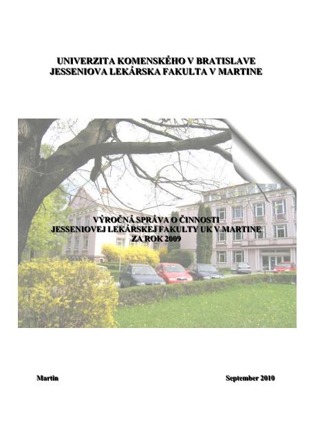 Rok 2009 - Jesseniova lekárska fakulta - Univerzita Komenského