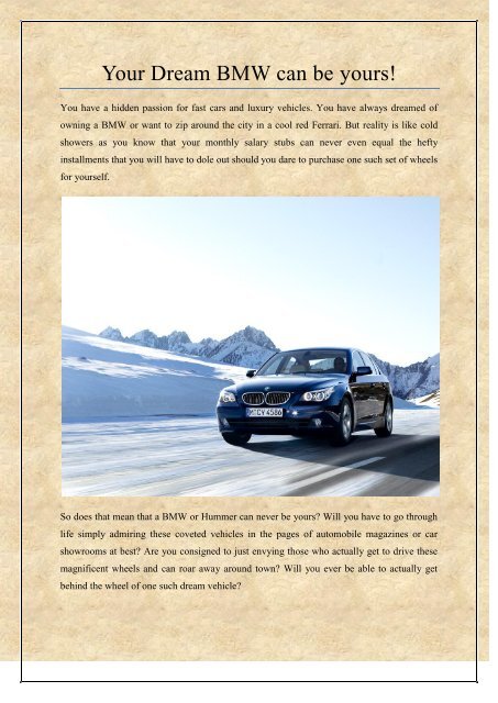 should i buy or lease a bmw