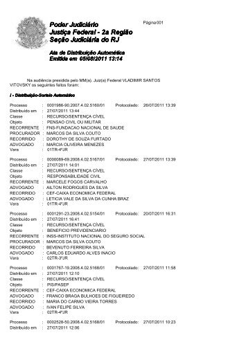 27/07/2011 - JustiÃ§a Federal