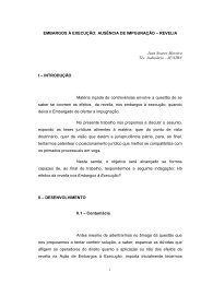 embargos Ã  execuÃ§Ã£o: ausÃªncia de impgunaÃ§Ã£o - revelia