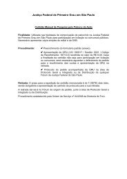 Anexo I - Justiça Federal de Primeiro Grau em São Paulo