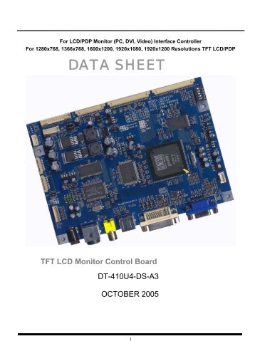 TFT LCD Monitor Control Board