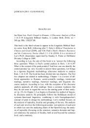 Jae Hyun Lee, Paul's Gospel in Romans - Journal of Greco-Roman ...