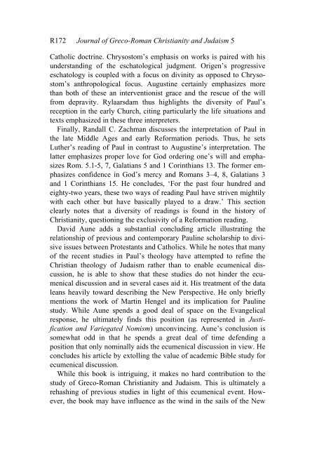 David, E. Aune (ed.), Rereading Paul Together - Journal of Greco ...