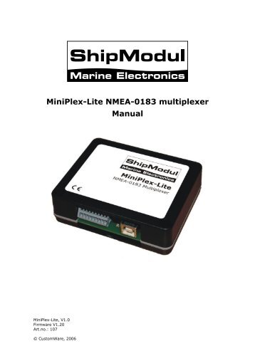 MiniPlex-Lite NMEA-0183 multiplexer Manual