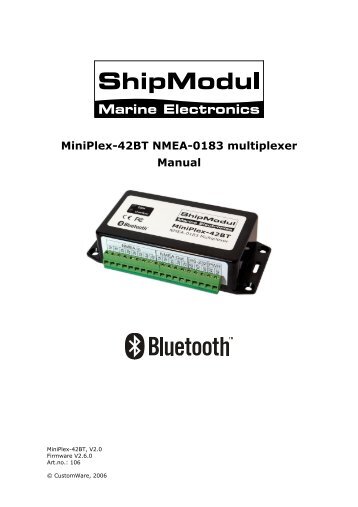 MiniPlex-42BT NMEA-0183 multiplexer Manual