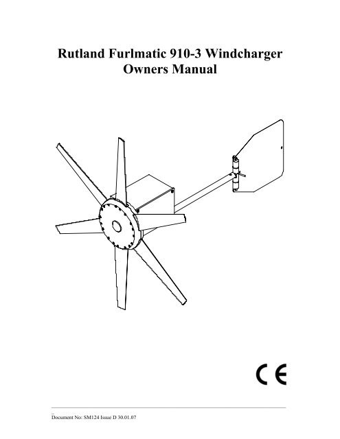 Rutland Furlmatic 910-3 Windcharger Owners Manual