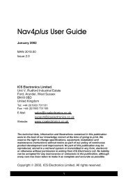 NAV4 Plus User Guide Issue 2 - ICS Electronics Limited