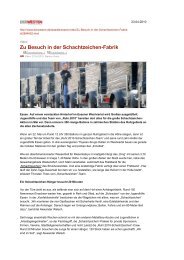 Zu Besuch in der Schachtzeichen-Fabrik - Jugendhilfe Essens