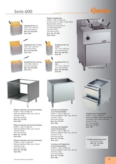 Katalog Bartscher