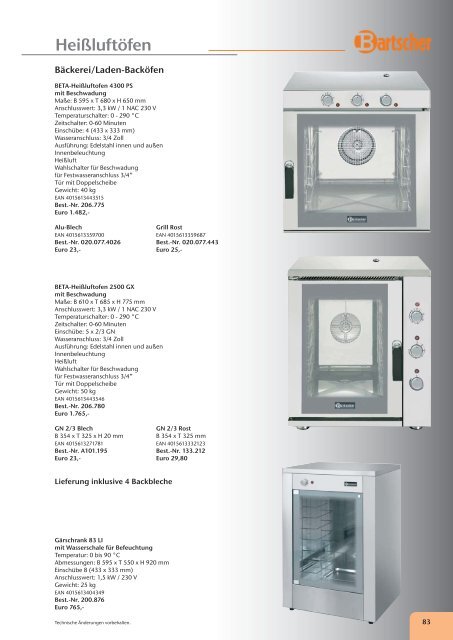 Katalog Bartscher