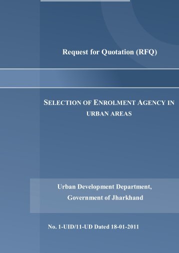 RFQ for Selection of Enrolment Agencies - Jharkhand