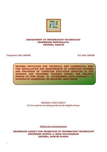 department of information technology jharkhand mantralaya