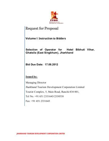 Request for Proposal - Jharkhand
