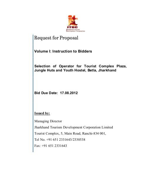 Request for Proposal - Jharkhand