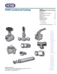 HOKE Condensed Catalog - JH Bennett & Company, Inc.