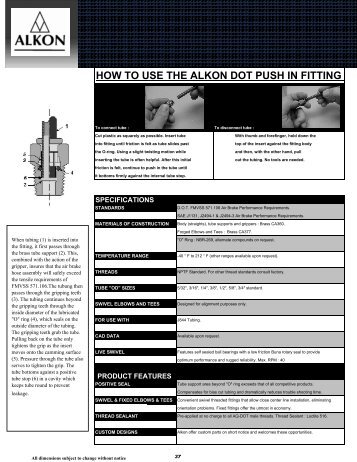 HOW TO USE THE ALKON DOT PUSH IN FITTING