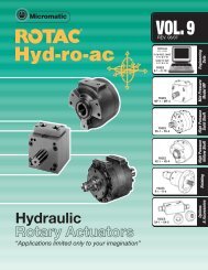 Hydraulic Rotary Actuators