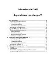 Jahresbericht 2011 - Jugendhaus Leonberg eV