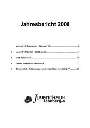Jahresbericht 2008 (2,6 MB) - Jugendhaus Leonberg eV