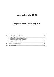 Jahresbericht 2005 Jugendhaus Leonberg e.V.