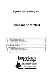 Jahresbericht 2004 - Jugendhaus Leonberg eV