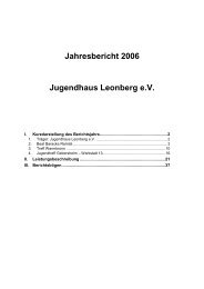 Jahresbericht 2006 Jugendhaus Leonberg e.V.