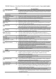 STROBE checklist case-control