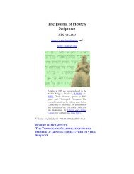 The Typological Classification of the Hebrew of Genesis: Subject ...