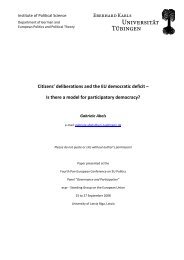 Citizens' deliberations and the EU democratic deficit – Is there a ...