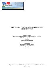 THE EU AS A PEACE-MAKER IN THE RUSSO- GEORGIAN WAR