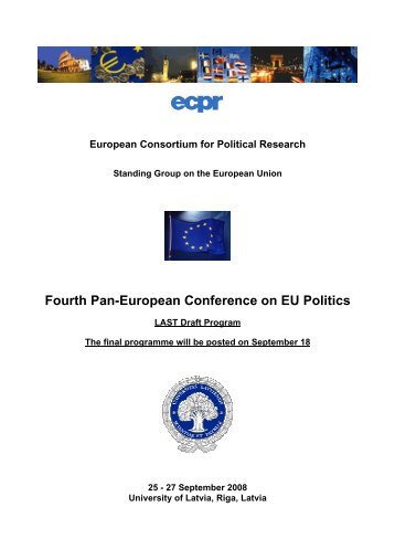Fourth Pan-European Conference on EU Politics - Bologna Center