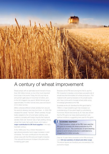 Economic Impact brochure - John Innes Centre