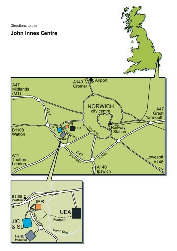 Directions to the John Innes Centre & Sainsbury Laboratory