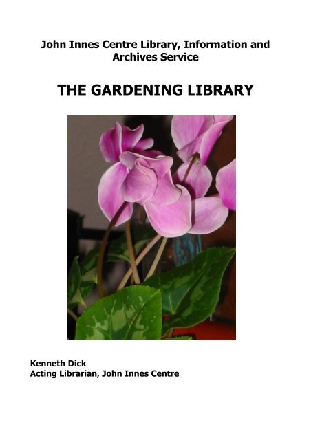 Gardening Library - John Innes Centre