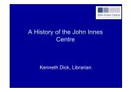 A History of the John Innes Centre