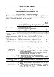 Lesson Plan in Japan (Example) Triangle Congruence ... - JICA